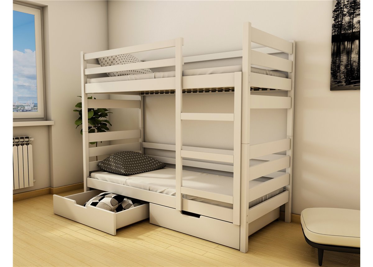 Кровать двухъярусная-трансформер Амели (масcив) Луна 90x200