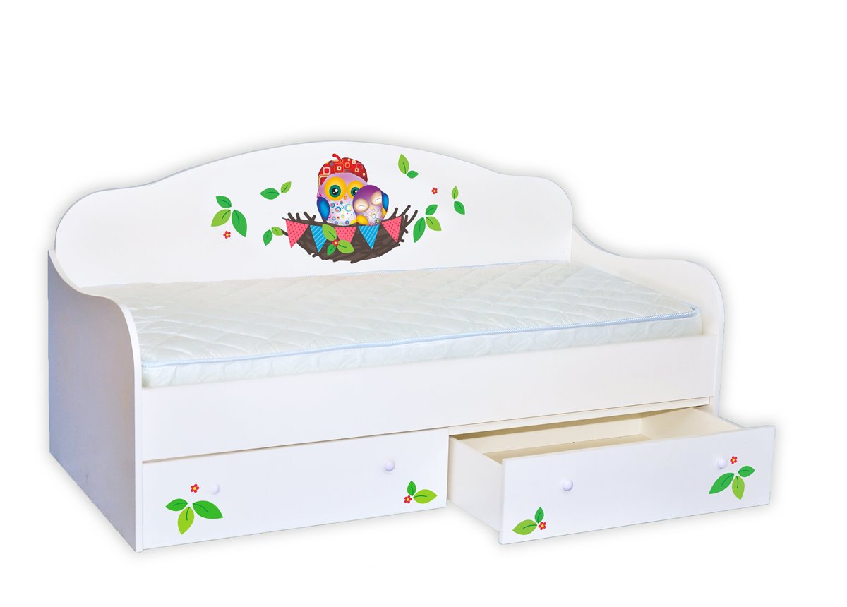 Кровать-диванчик Гнездо с бортиком MebelKon 80х190