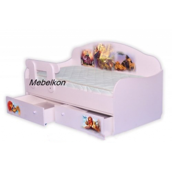 Кроватка диванчик Король Лев с ящиком MebelKon 80x160