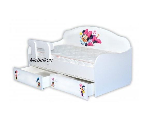 Кровать-диванчик Мики-Маус с бортиком MebelKon 80x160