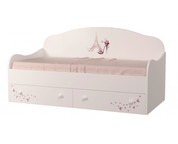 Кровать-диванчик Париж с ящиком и бортиком MebelKon 80x160