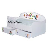 Кроватка диванчик Фиксики с бортиком MebelKon 80x160