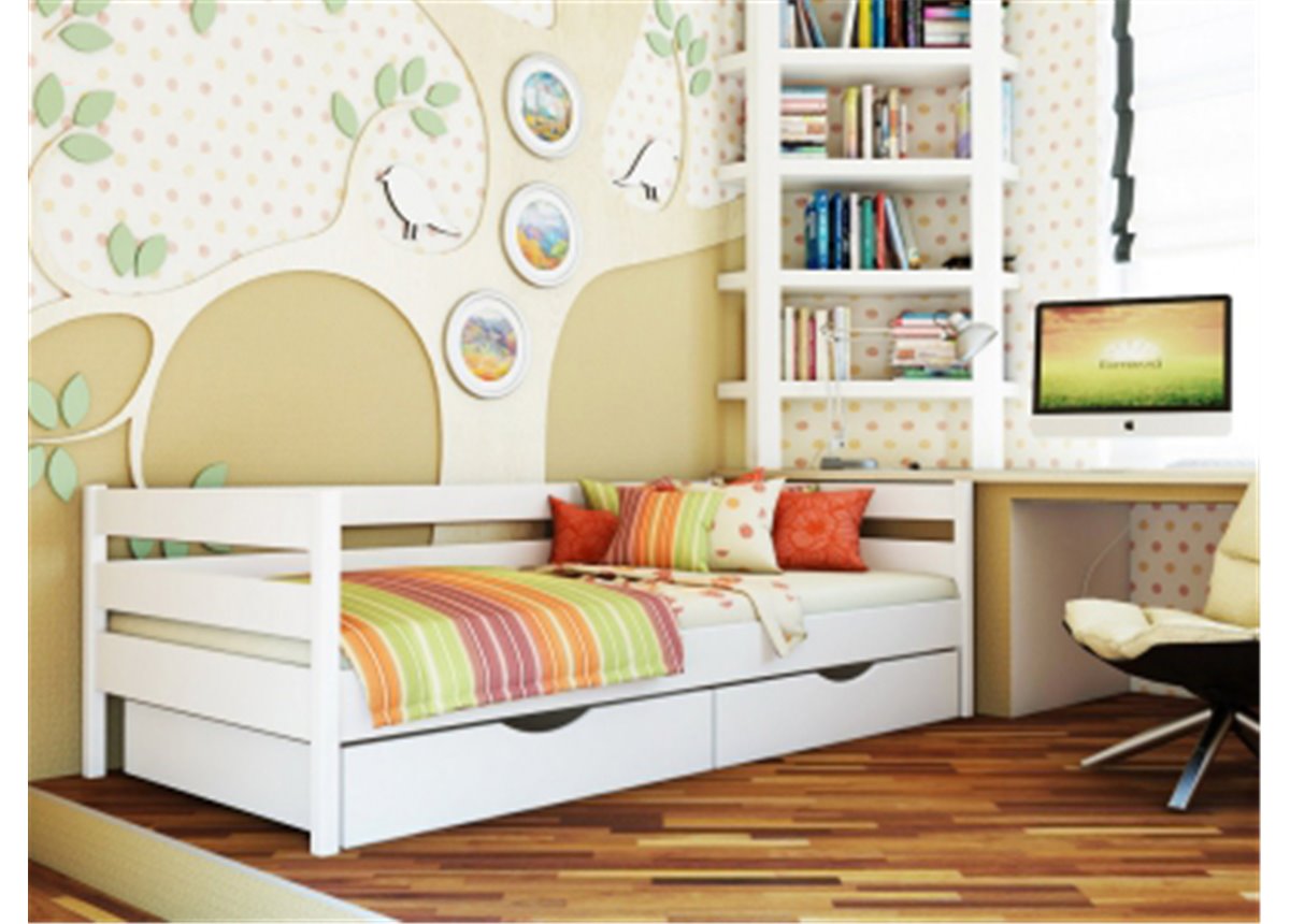 Кровать Нота 80х190 бук массив Эстелла