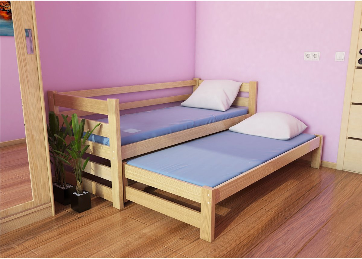 Кровать-диванчик Соня-1 с доп. спальным местом (масcив) Луна 80x190