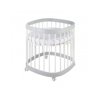 Кроватка многофункциональная 7 в 1 Tweeto 70x122 серый с белым
