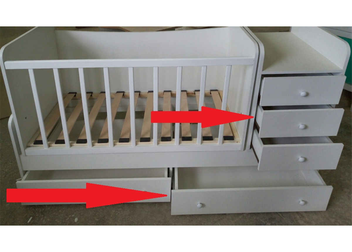 Полная замена роликовых направляющих на телескопические в кроватке Дрим Fmebel белый