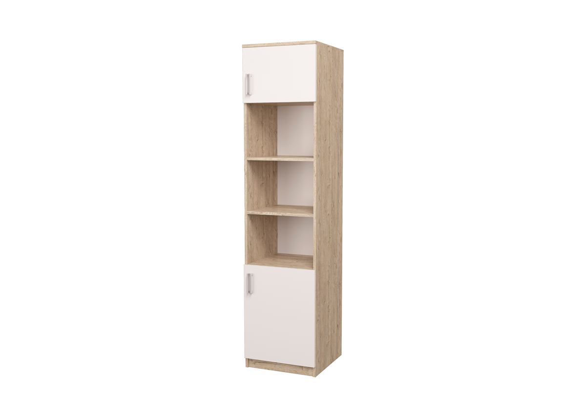 Пенал Junior Дуб Шервуд/Белый 211x50x50 MebelKon