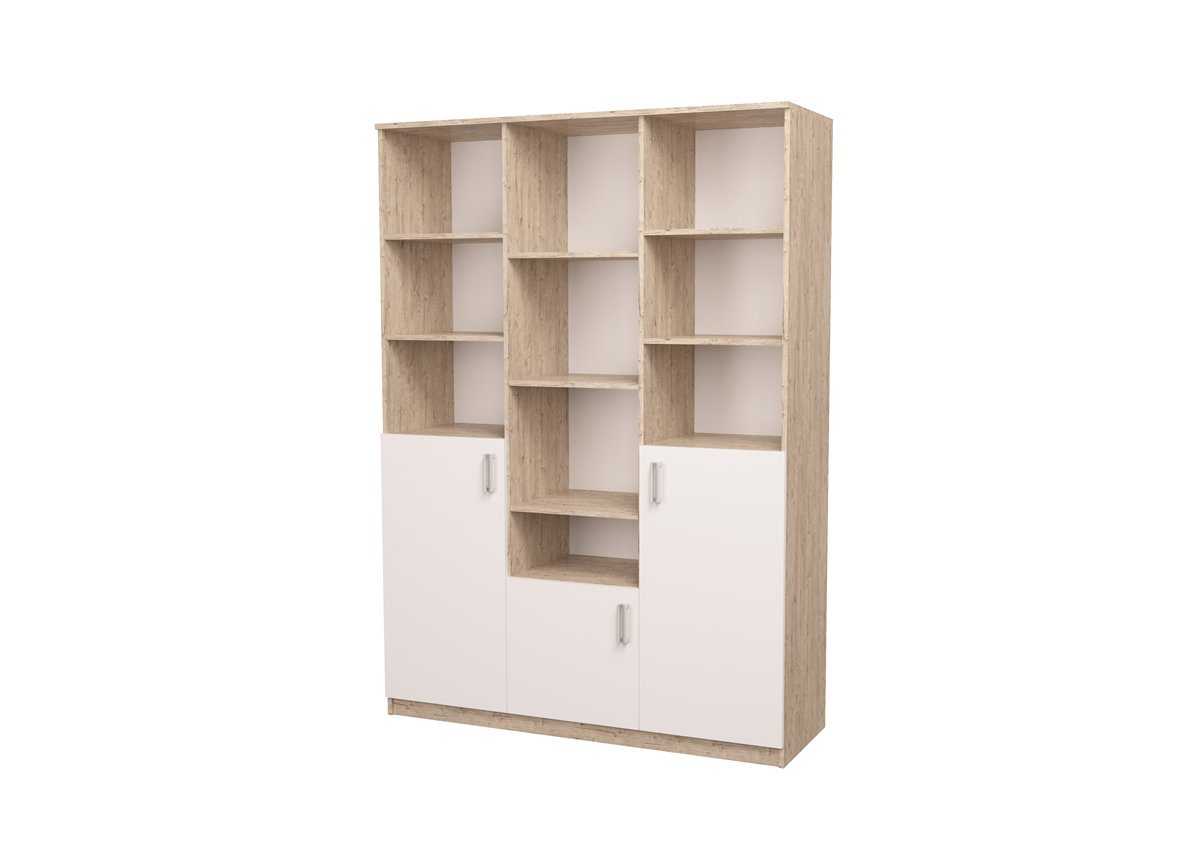 Шкаф тройной Junior Дуб шервуд/белый MebelKon