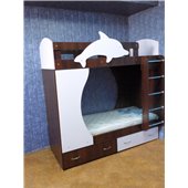 Кровать детская двухъярусная "Дельфин" (а21) Мерабель 80x190