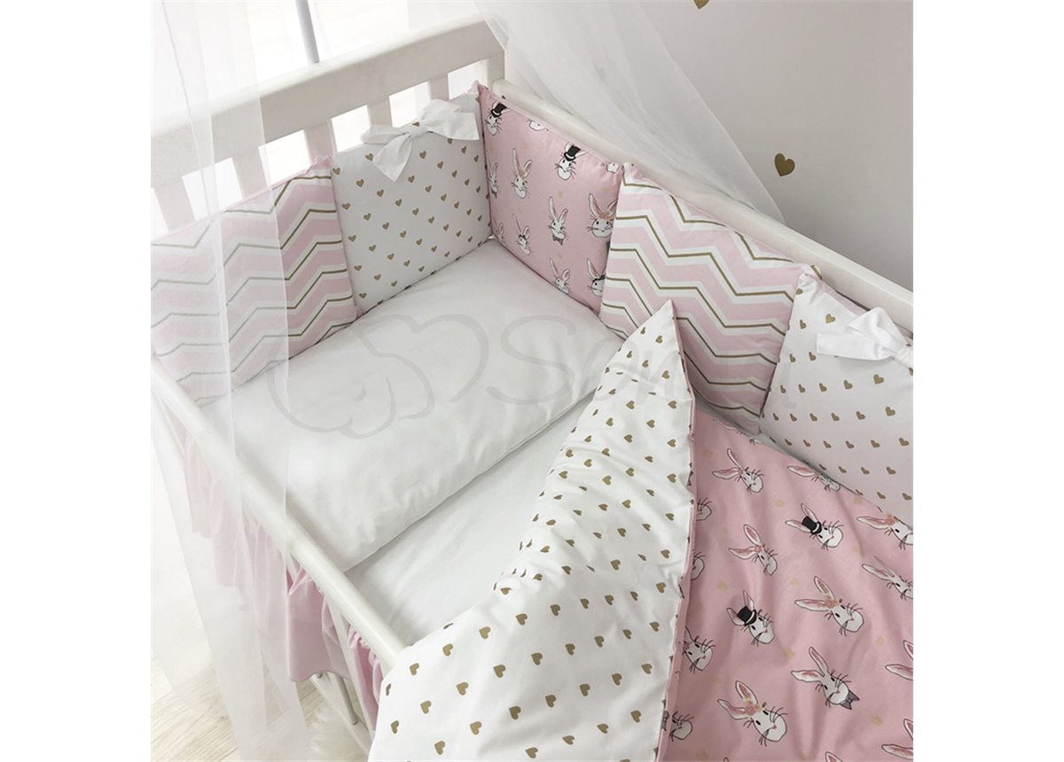 Комплект Shine Алиса розовый простынь с юбкой н/р (6 предметов) Маленькая Соня
