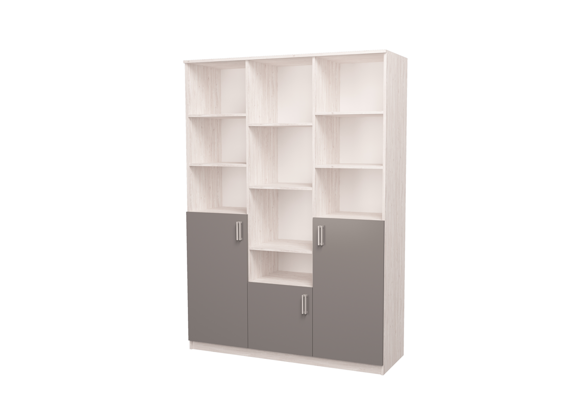 Шкаф тройной Junior Аляска/Графит MebelKon