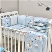 Комплект Baby Design Коты в облаках голубой (6 предметов) Маленькая Соня