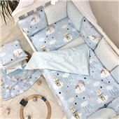 Комплект Baby Design Коты в облаках голубой (6 предметов) Маленькая Соня