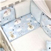 Комплект Baby Design Коты в облаках голубой (6 предметов) Маленькая Соня