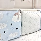 Комплект Baby Design Коты в облаках голубой (6 предметов) Маленькая Соня