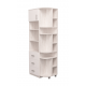 Пенал с ящиками и эркером Junior 211x80x50 Аляска/Графит MebelKon