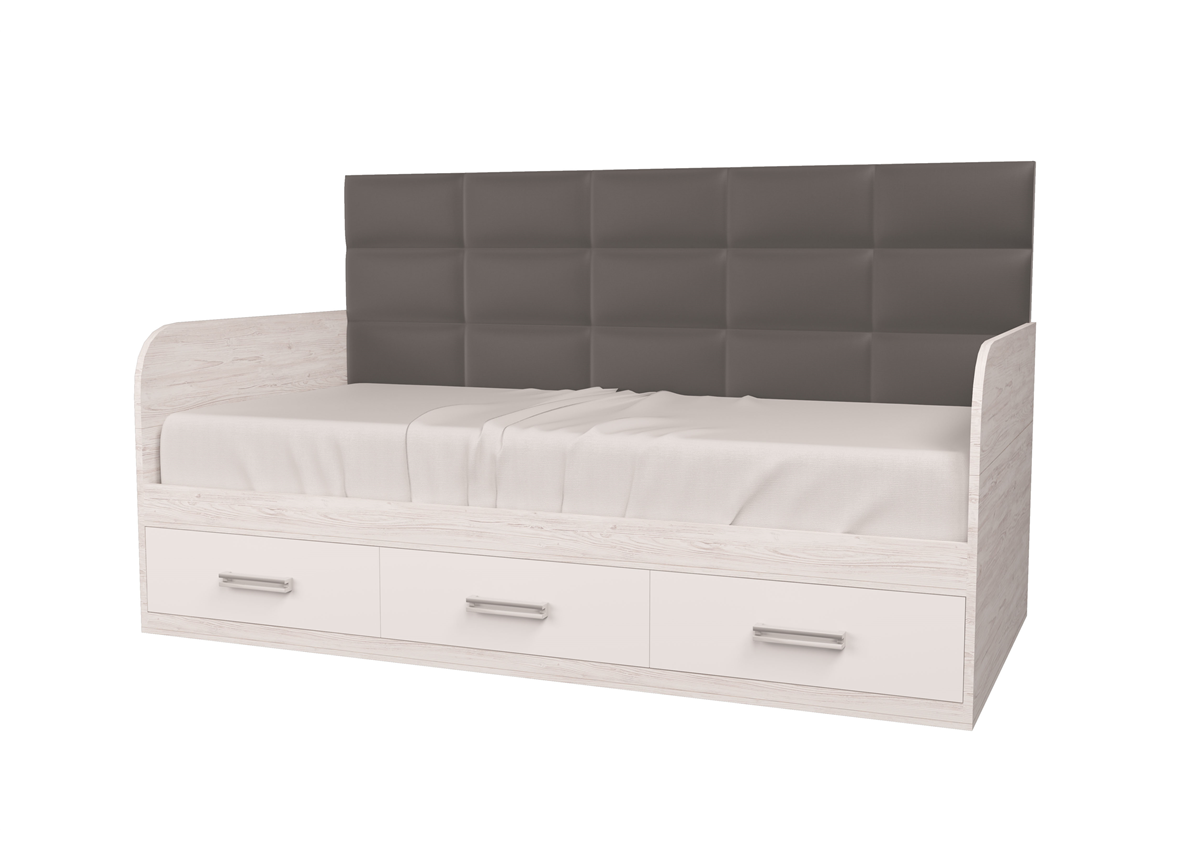 Кровать Элли-1 Аляска/Белый 120x190 MebelKon