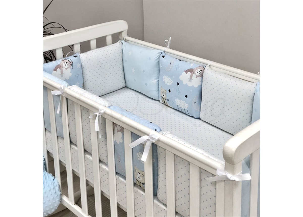 Бортики Baby Design Коты в облаках голубой Маленькая Соня