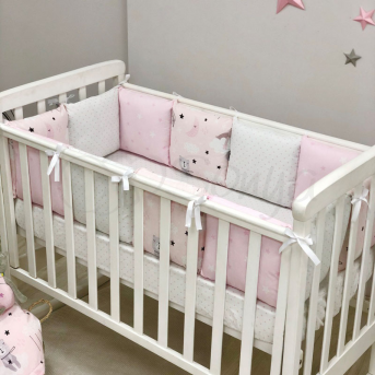 Бортики Baby Design Коты в облаках розовый Маленькая Соня