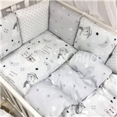Бортики Baby Design Коты в облаках серый Маленькая Соня