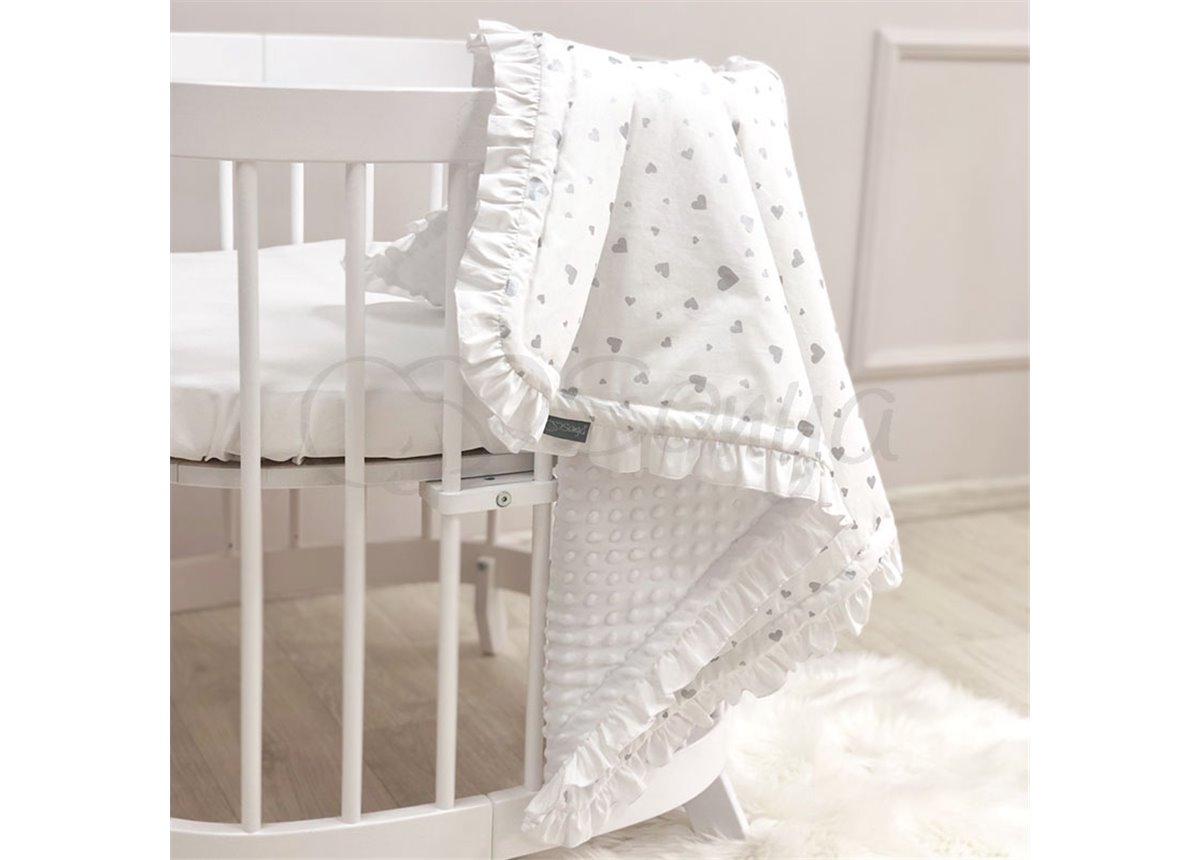 Плед Shine серебро россыпь сердечки 80х100 Маленькая Соня