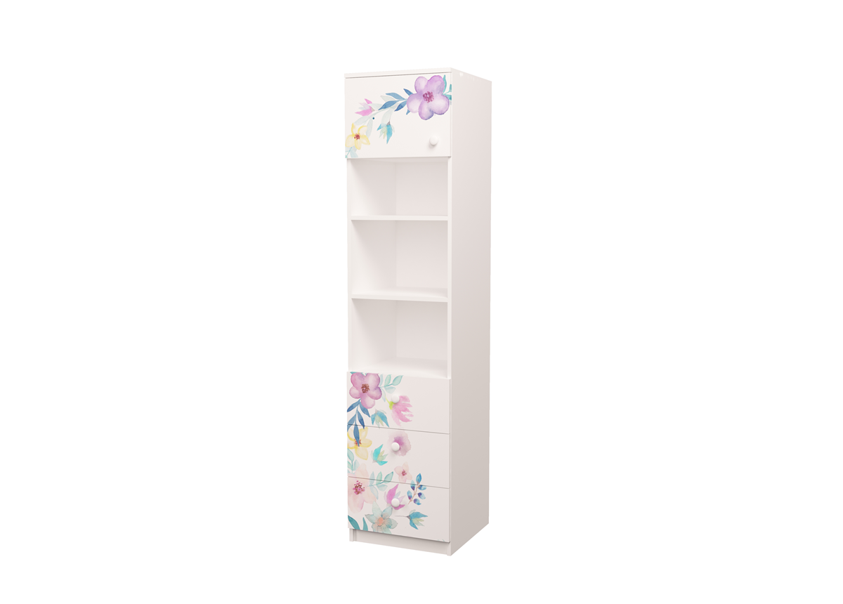 Пенал с ящиками Цветы Mebelkon 211x45x50