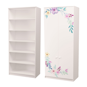 Шкаф с полками Цветы MebelKon 211x80x50