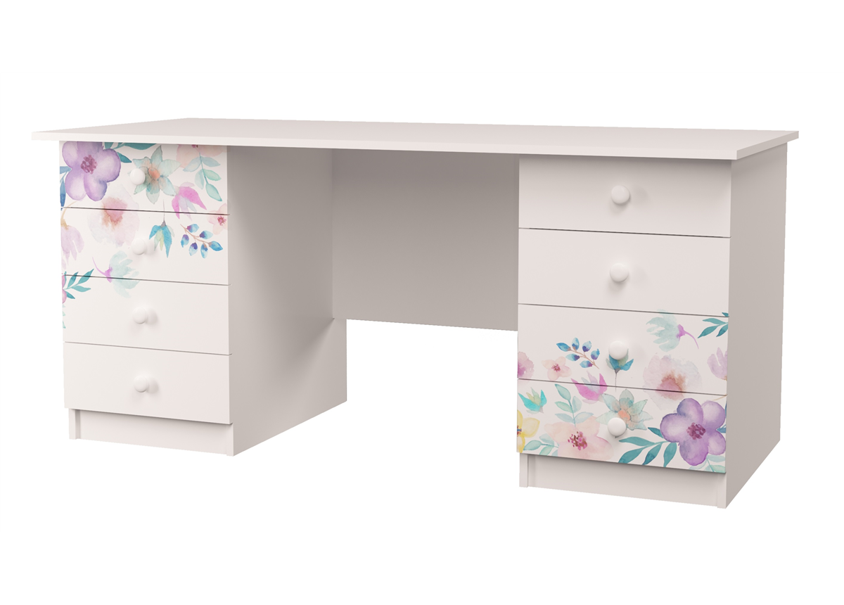 Стол с двумя тумбами Цветы MebelKon