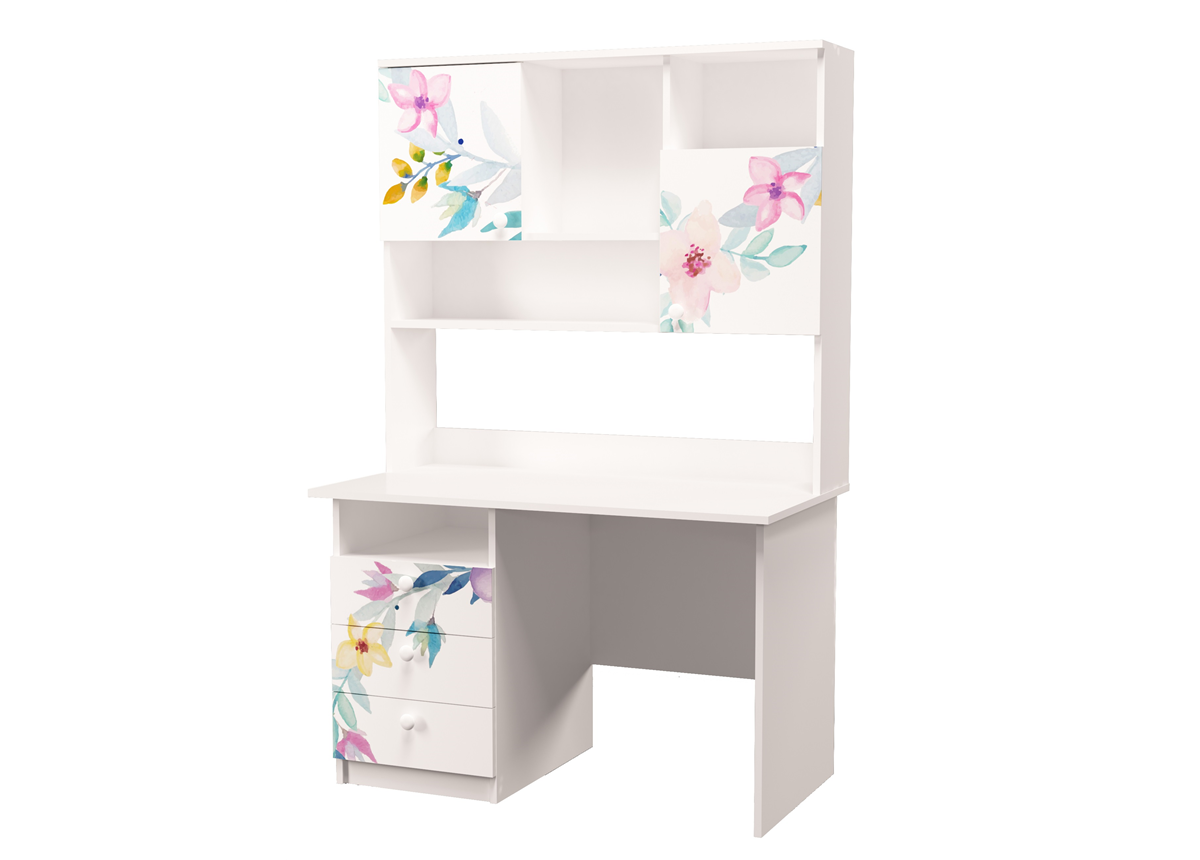 Стол с надстройкой Цветы MebelKon
