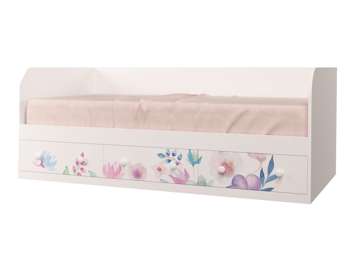 Кровать Цветы MebelKon 90x190