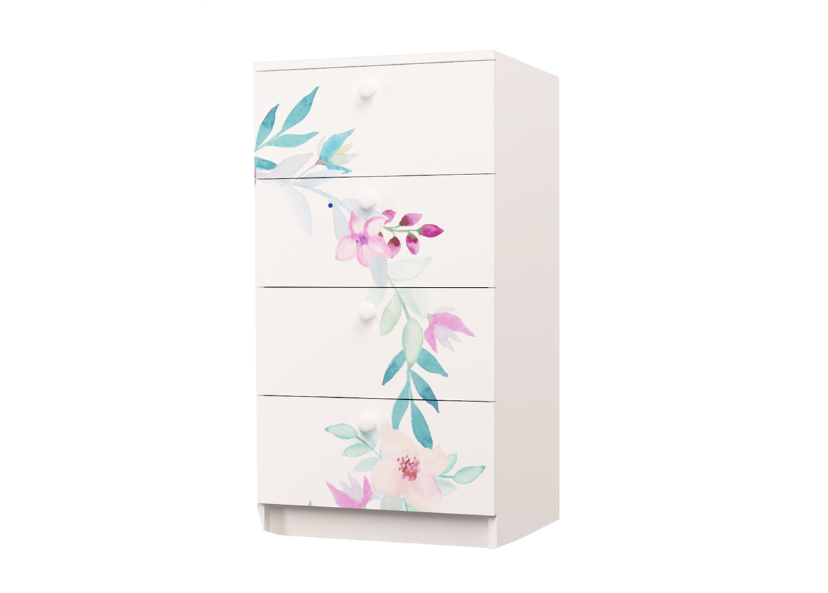 Комод высокий Цветы MebelKon Комод высокий Цветы MebelKon