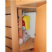 Кровать-чердак с рабочей зоной и угловым шкафом (к11) Fimebel 80x190