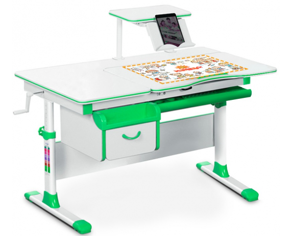 Детский стол (стол+ящик+надстройка) Evo-40 Evo-kids зелёный