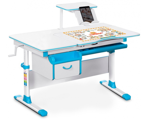 Детский стол (стол+ящик+надстройка) Evo-40 Evo-kids голубой