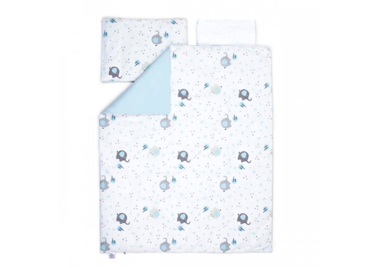 Сменный постельный комплект Veres Elephant Family Голубой (3 предмета)