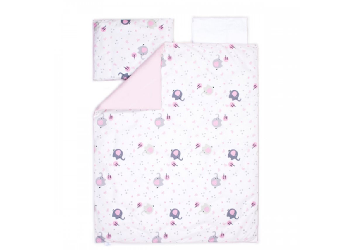 Сменный постельный комплект Veres Elephant Family Розовый (3 предмета)