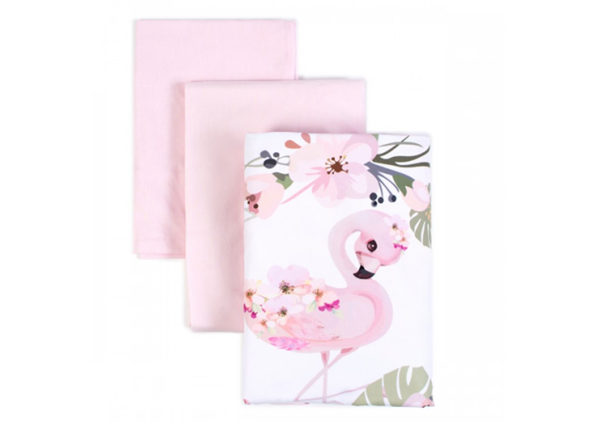 Сменный постельный комплект Veres Flamingo Розовый (3 предмета)
