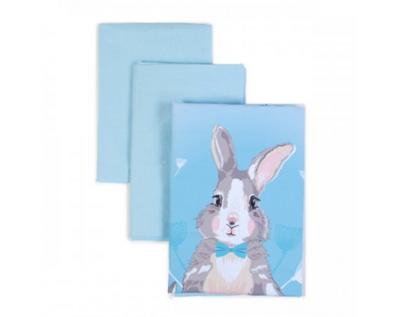 Сменный постельный комплект Veres Summer Bunny голубой (3 предмета)