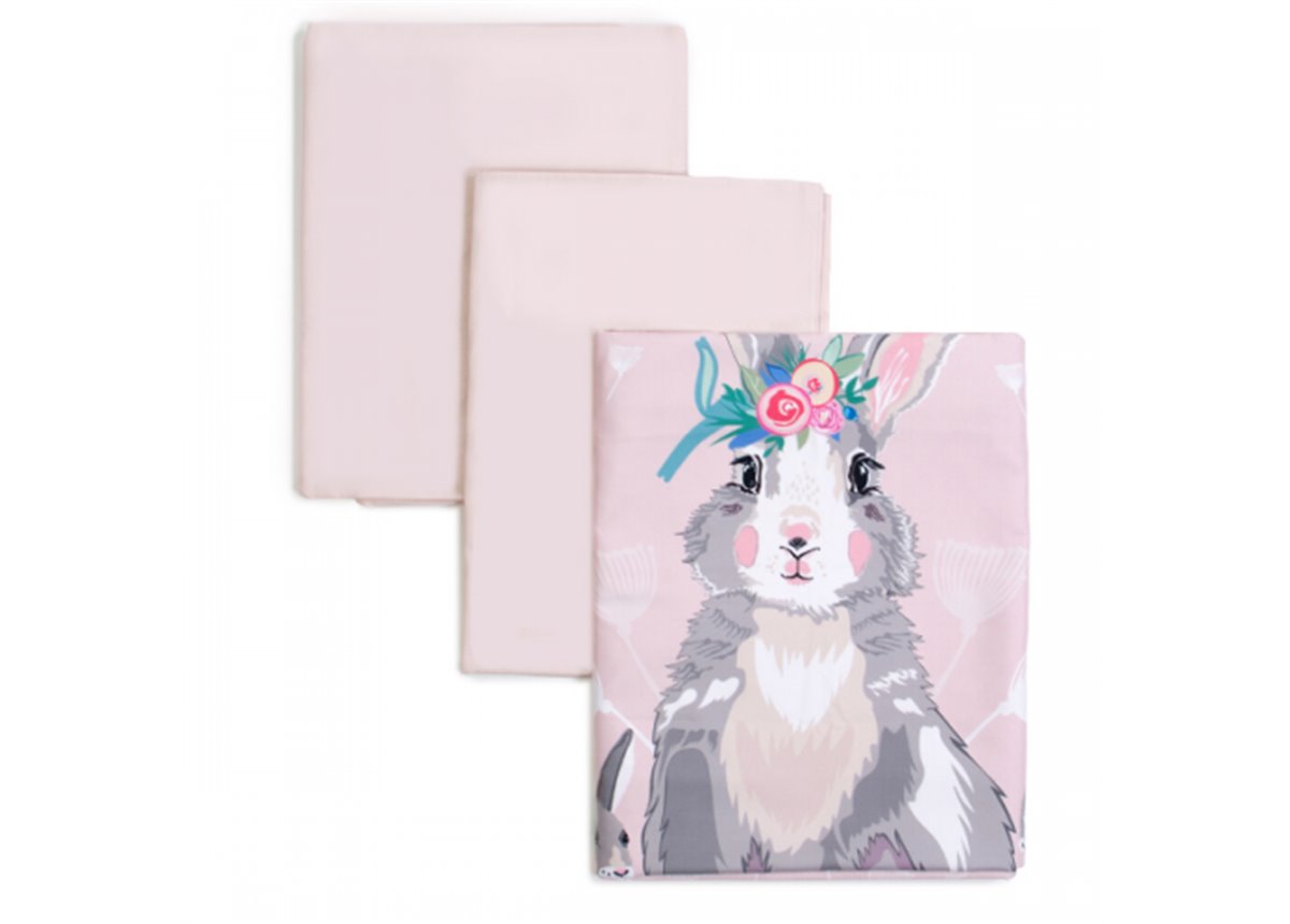 Сменный постельный комплект Veres Summer Bunny розовый (3 предмета)