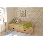 Кровать с боковой стенкой  без ящиков НИТ 80x190 Fmebel		