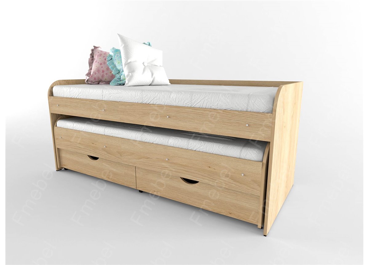 Двухьярусная кровать низкая НИТ 80x190 Fmebel		