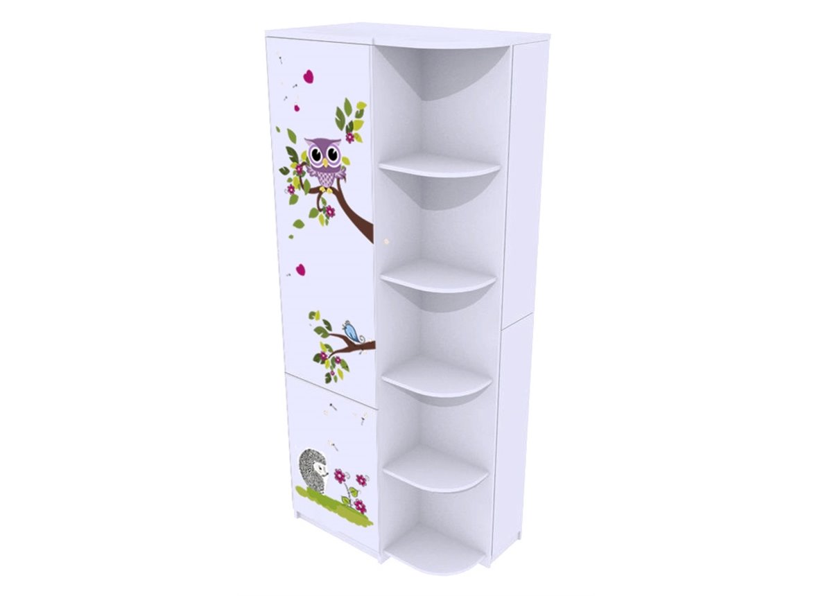 Пенал с эркером 211x40x50 MebelKon