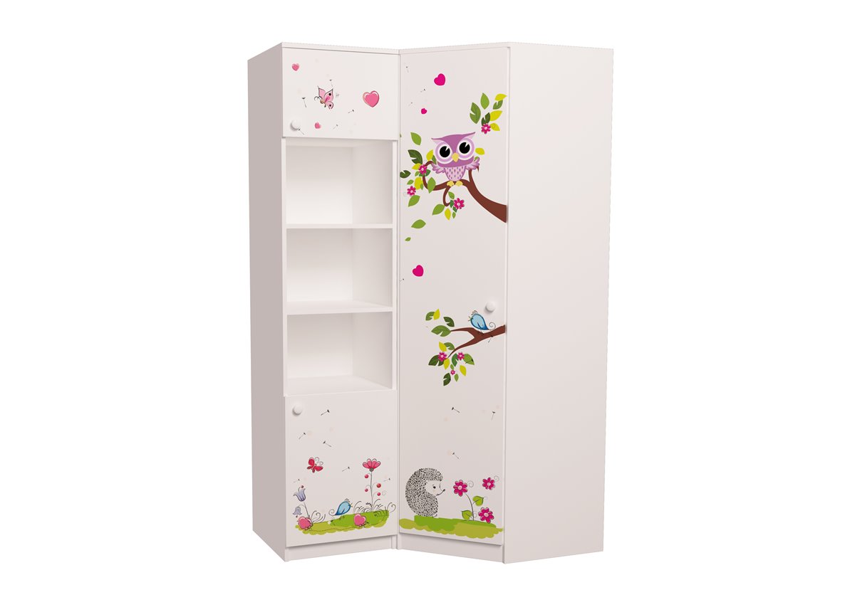 Шкаф трапеция и пенал распашонка 122 Совушки MebelKon