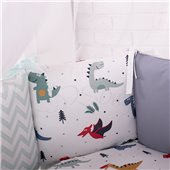 Комплект Baby Design Dino синий (6 предметов) для круглых кроваток Маленькая Соня