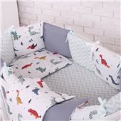 Комплект Baby Design Dino синий (6 предметов) для круглых кроваток Маленькая Соня