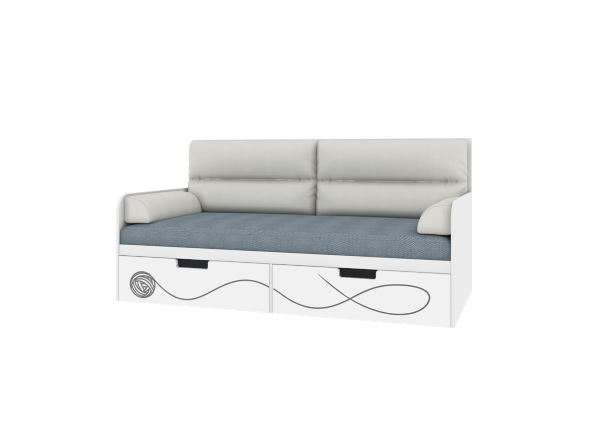 Кровать-диванчик с мягкой частью KS-L-010 Cats Эдисан