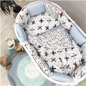 Комплект Baby Design Аэроплан (6 предметов) для круглых кроваток Маленькая Соня