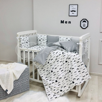 Комплект Baby Design Усы (6 предметов) для круглых кроваток Маленькая Соня