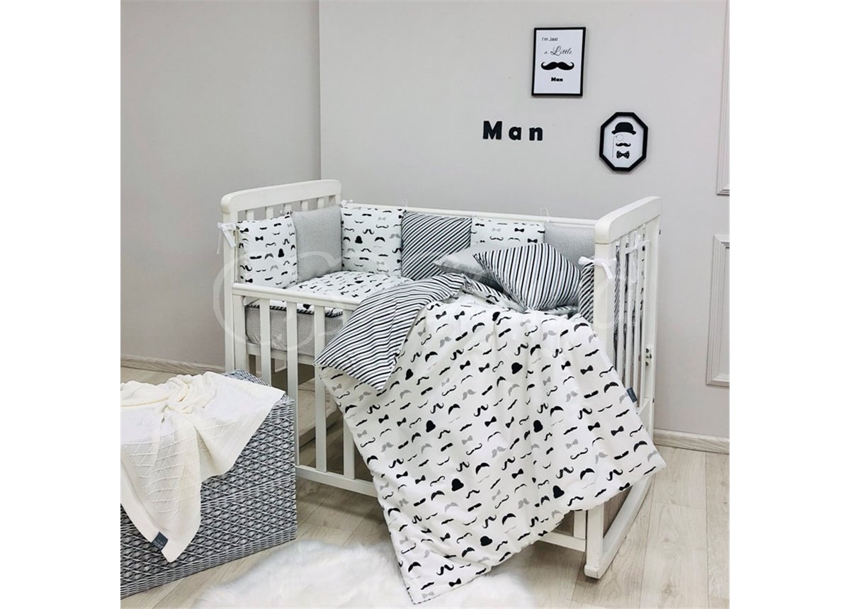 Комплект Baby Design Усы (6 предметов) для круглых кроваток Маленькая Соня