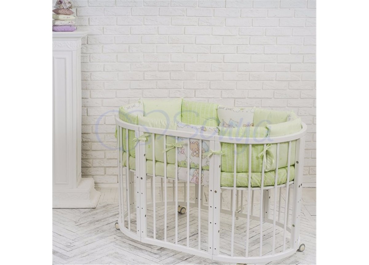 Комплект Baby Design № 27 Малыши в шапочках (6 предметов) для круглых кроваток Маленькая Соня